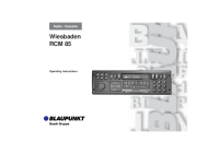 Blaupunkt Wiesbaden-RCM-85 - Owners Manual
